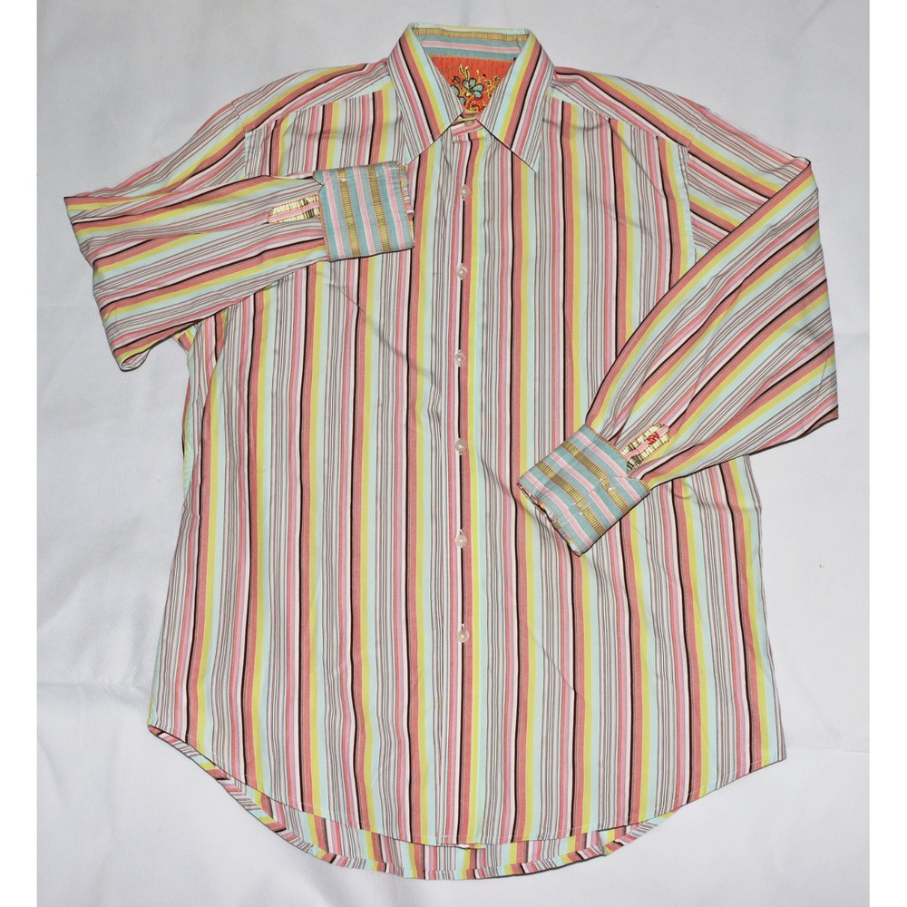 Robert Graham Mens Long‎ Sleeve Button Front Shirt Size Medium